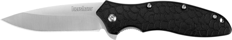 Kershaw Oso Sweet 1830 3" Flipper Drop Point Plain Satin Finish 8Cr13MoV Blade Black Glass-Filled Nylon Handle & Pocket Clip