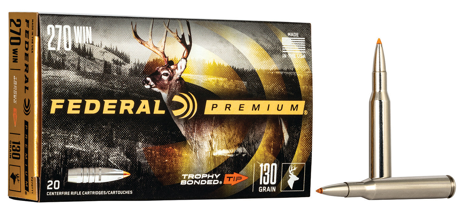 Federal .270 Winchester P270TT1 Premium Trophy Bonded Tip 130 Grain