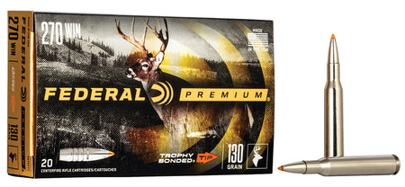 Federal .270 Winchester P270TT1 Premium Trophy Bonded Tip 130 Grain