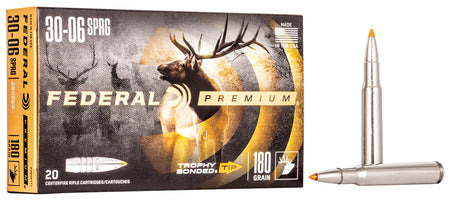 Federal .30-06 Springfield P3006TT1 Premium Trophy Bonded Tip 180 Grain
