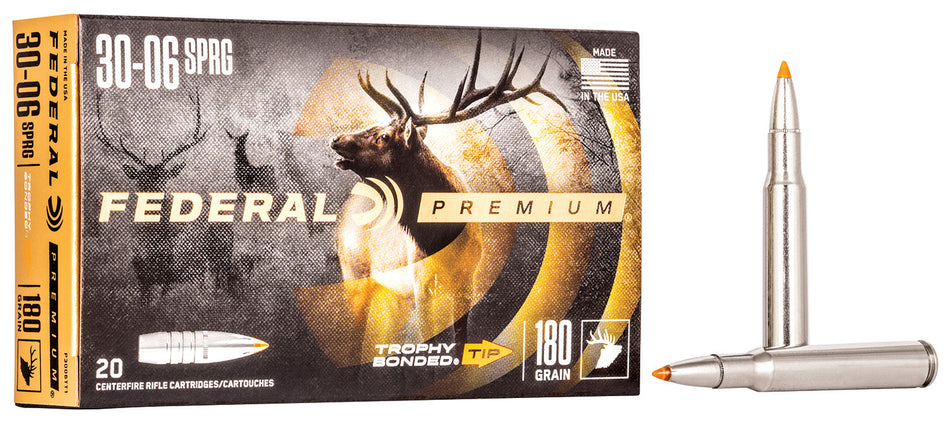 Federal .30-06 Springfield P3006TT1 Premium Trophy Bonded Tip 180 Grain