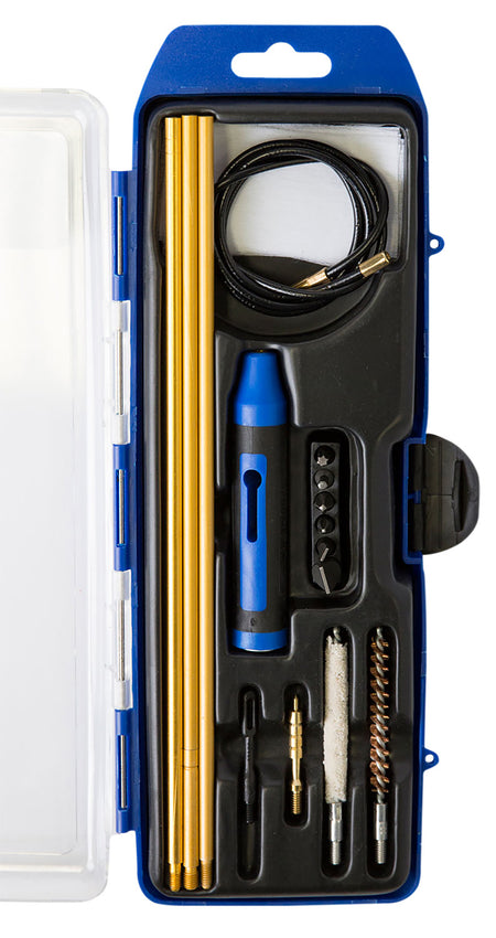 DAC GM22HY GunMaster 22 Caliber Hybrid Rifle Cleaning Kit 16 Pieces Black/Blue