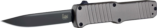 Hogue HK Hadron OTF Automatic Knife 3.375" Clip Point Aluminum Gray