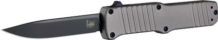Hogue HK Hadron OTF Automatic Knife 3.375" Clip Point Aluminum Gray