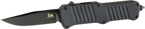Hogue HK Mini Incursion OTF Automatic Knife 2.95" Clip Pt Aluminum Matte Black