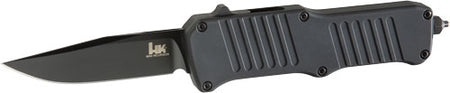 Hogue HK Mini Incursion OTF Automatic Knife 2.95" Clip Pt Aluminum Matte Black