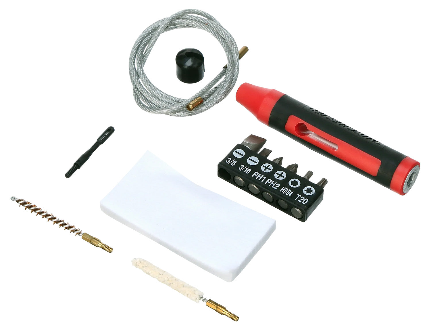 DAC 17LR Winchester 12-Piece 17 Caliber Rifle Cleaning Kit Black/Red