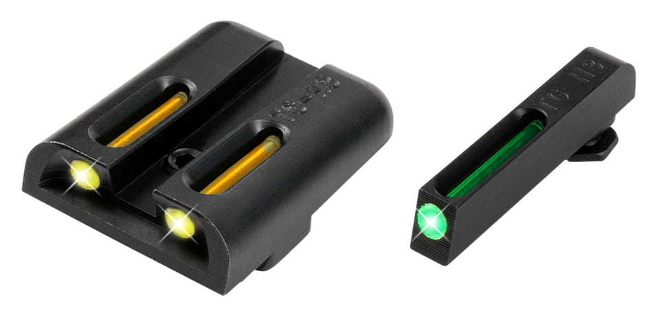 TruGlo TG131GT1Y TFO Tritium Fiber Optic Front and Yellow Rear Sight Set for Glock 17 17L 19