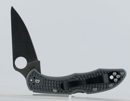 Spyderco Delica 4 Lightweight C11FPGY 2.88" Plain Drop Point VG-10 Stainless Blade Gray FRN Handle Folding Knife
