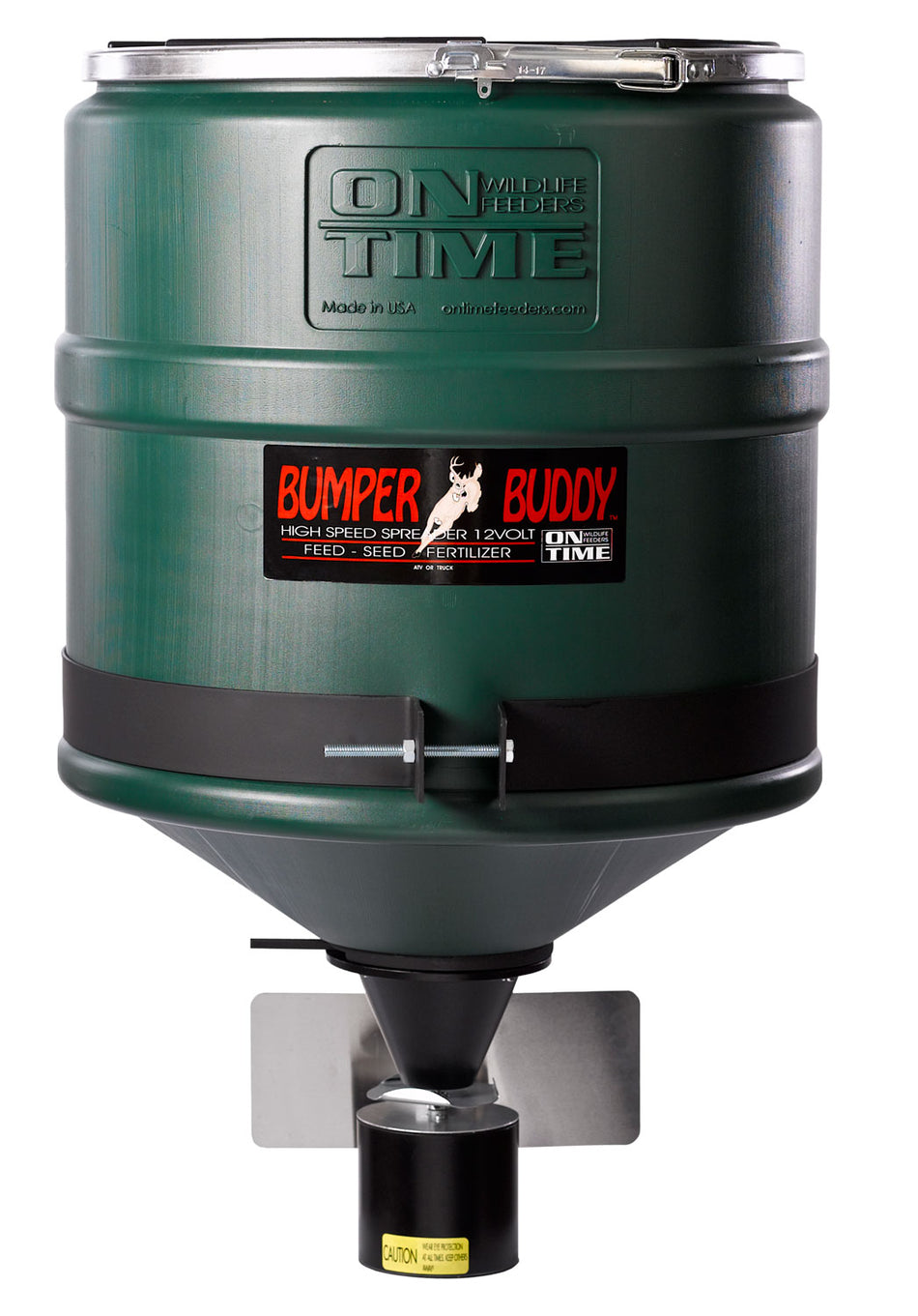 On Time 22000 Bumper Buddy ATV Spreader Combo, 20 Gal Hopper, 2 Spreader Plates, Green