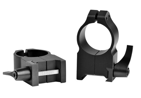 Warne 203LM Maxima QD Scope Rings 1-Inch Extra High Matte Black Vertical Split 0 MOA