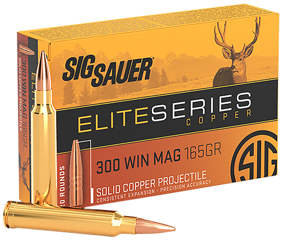 Sig Sauer .300 Winchester Mag E3WMH120 Elite Copper Hunting Copper Solid 165 Grain