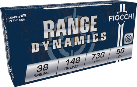 Fiocchi .38 Special 38LA Range Dynamics Lead Wadcutter 148 Grain