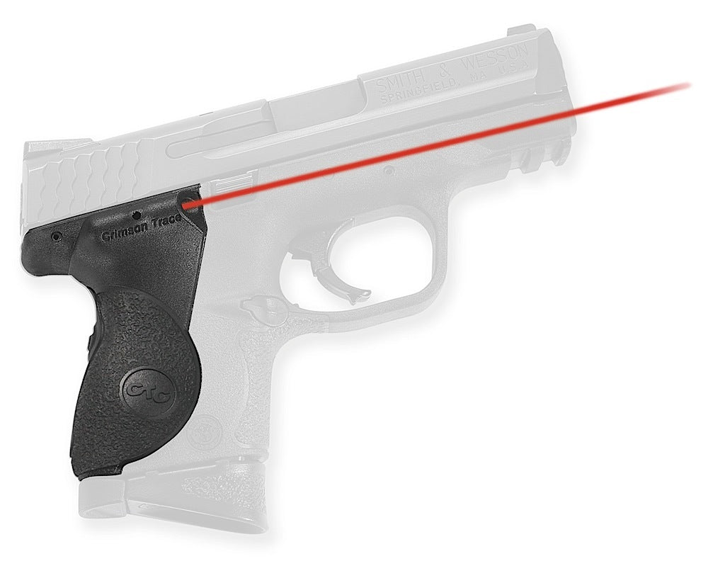 Crimson Trace Lasergrips Fits S&W M&P Compact 9mm/40 S&W/357 SIG, Red Laser Black Polymer