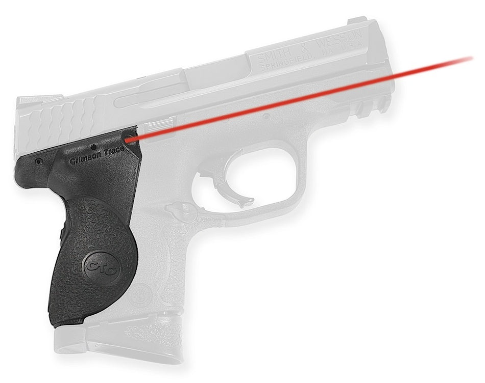 Crimson Trace Lasergrips Fits S&W M&P Compact 9mm/40 S&W/357 SIG, Red Laser Black Polymer