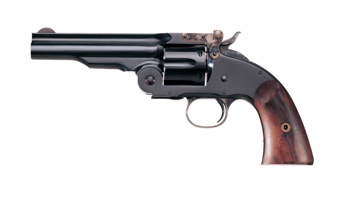 Taylors & Company 550681 Second Model Schofield .38 Special Revolver, 5" Barrel, 6-Round Cylinder, Blued Steel & Walnut Grip