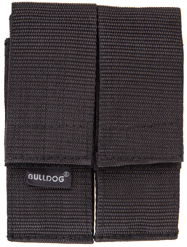 Bulldog WMAGL Black Nylon Double Mag Holder with Velcro Closure and Belt Loop