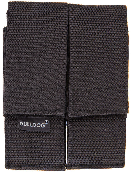 Bulldog WMAGL Black Nylon Double Mag Holder with Velcro Closure and Belt Loop