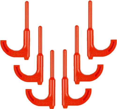 Regal 6-Pack Rifle Safety Flags - Loaded Chamber Indicator, Orange