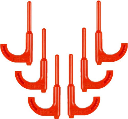 Regal 6-Pack Rifle Safety Flags - Loaded Chamber Indicator, Orange