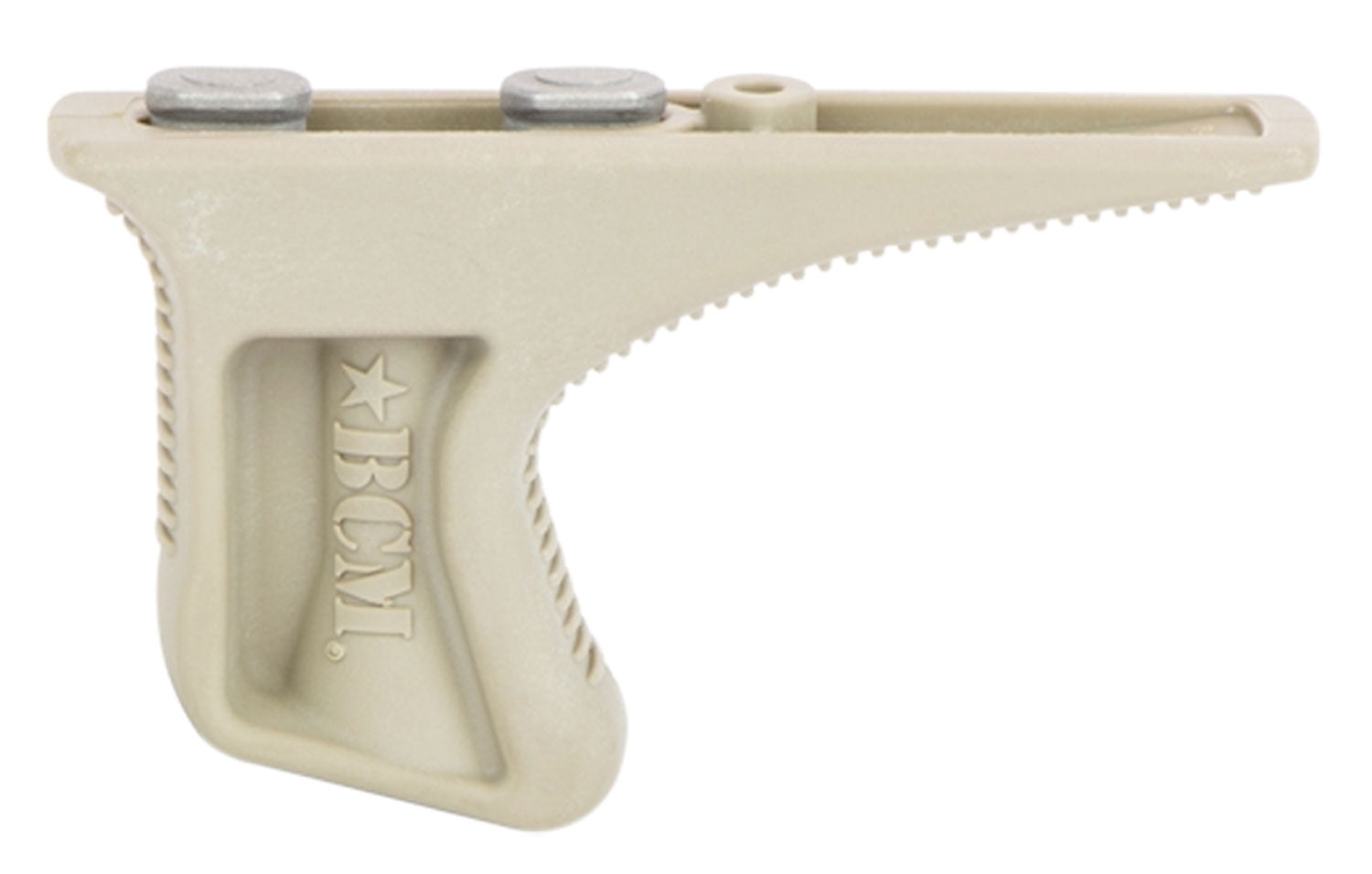 BCM KAGKMFDE Gunfighter KAG Flat Dark Earth Textured Finish KeyMod Rail Angled Foregrip