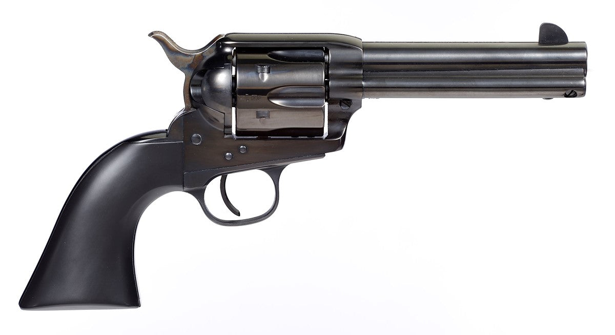 Taylors & Company Devil Anse .357 Mag Revolver, 4.75" Blued Barrel, Case Hardened Frame, Matte Black Wood Grip