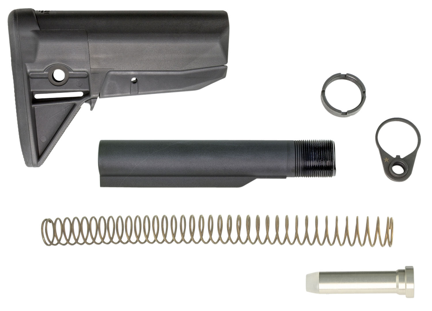 Bravo Company Gunfighter Mod 0 Complete AR Stock Kit with Buffer Tube Black