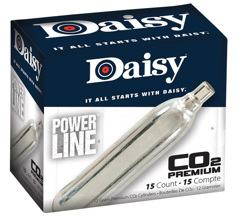 Daisy 997015611 PowerLine CO2 12g Cylinder 15-Count Pack