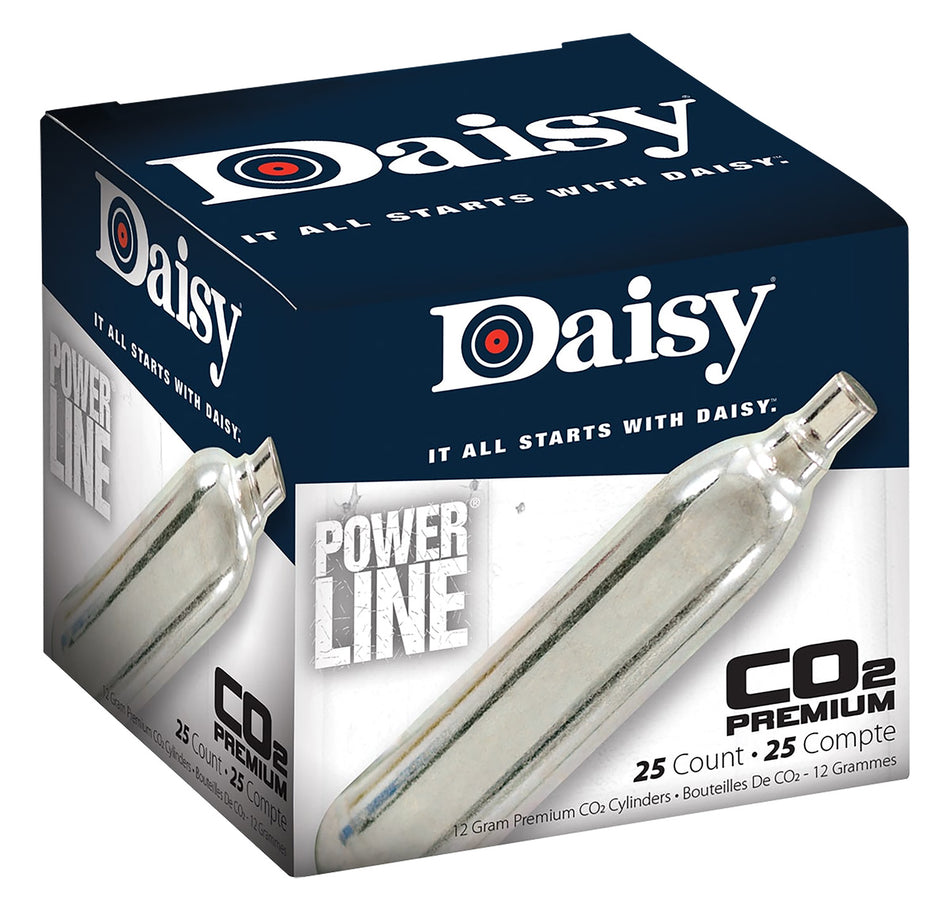 Daisy 997025604 PowerLine CO2 12g Cylinder 25-Count Pack