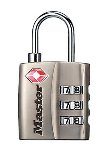 Master Lock 4680DNKL Nickel Steel Resettable TSA Combination Luggage Lock