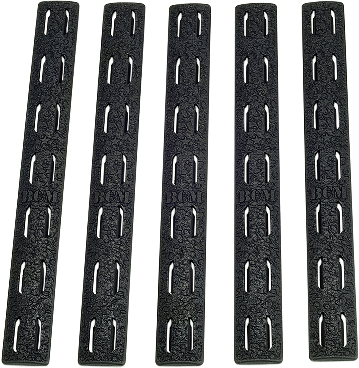 Bravo Company KMRRPBLK5 KeyMod 5.55 Inch Rail Panel Strips Black Polymer 5 Pack