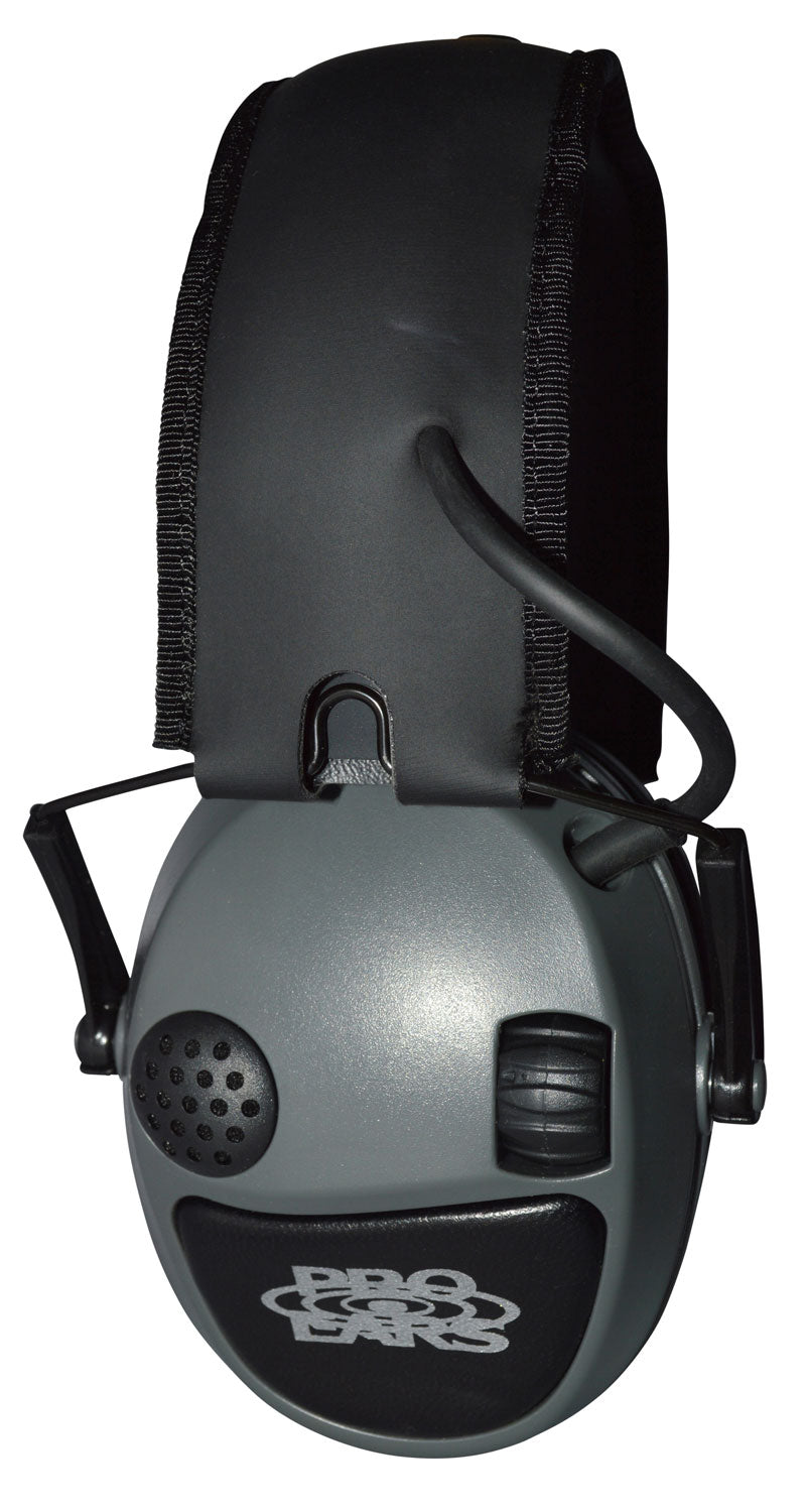 Pro Ears Silver 22 Over The Head 22dB Electronic Hearing Protection Muff Gray/Black Adult 1 Pair