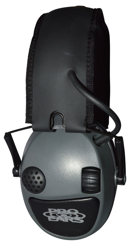 Pro Ears Silver 22 Over The Head 22dB Electronic Hearing Protection Muff Gray/Black Adult 1 Pair