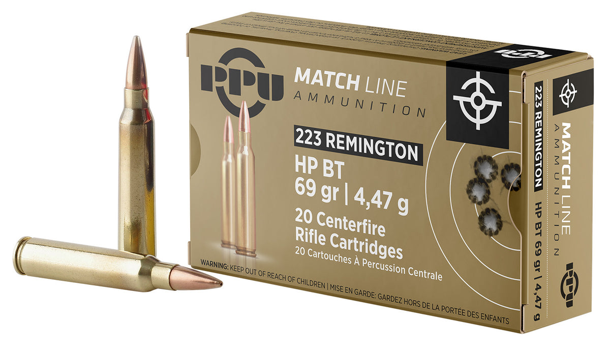 Prvi Partizan .223 Remington PPM2231 Match Hollow Point Boat Tail HPBT 69 Grain