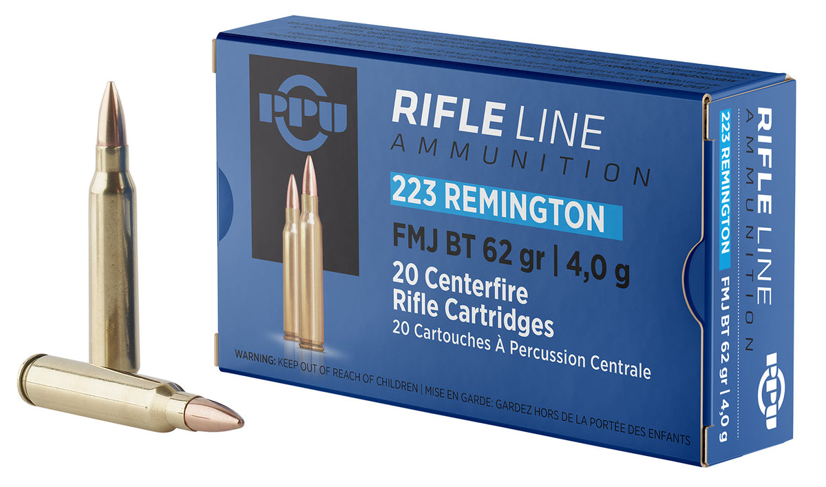Prvi Partizan .223 Remington PP223F2 Full Metal Jacket Boat Tail FMJBT 62 Grain