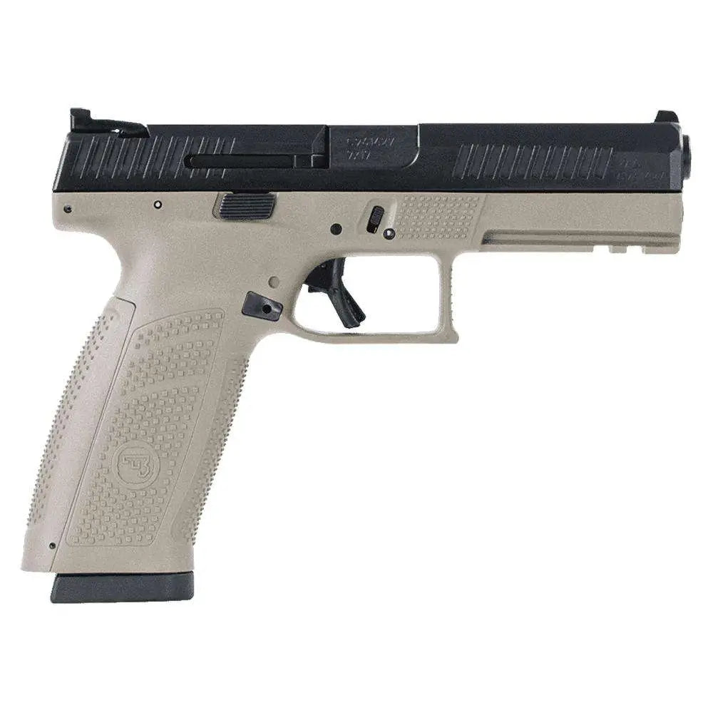 CZ P-10 F FDE 9mm Pistol 19RD, Reversible Mag Catch