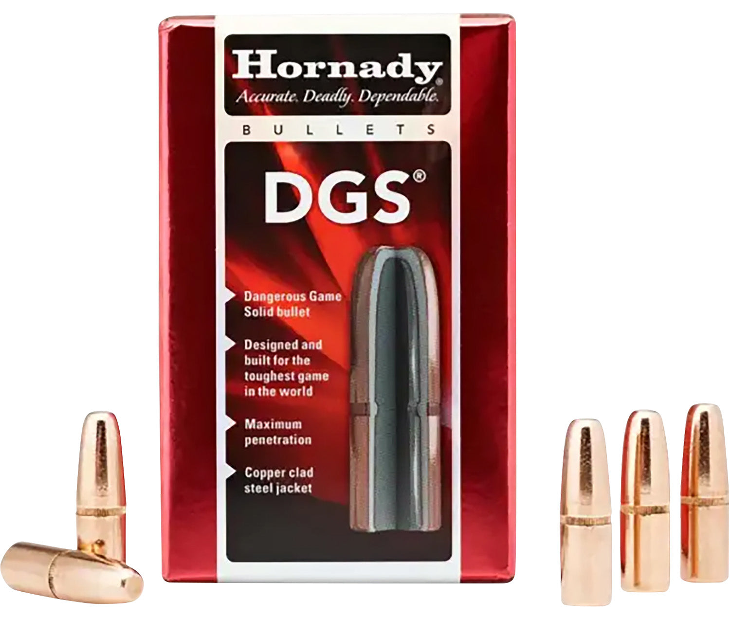 Hornady DGS .474 500gr Flat Nose Dangerous Game Solid Bullets Box of 50