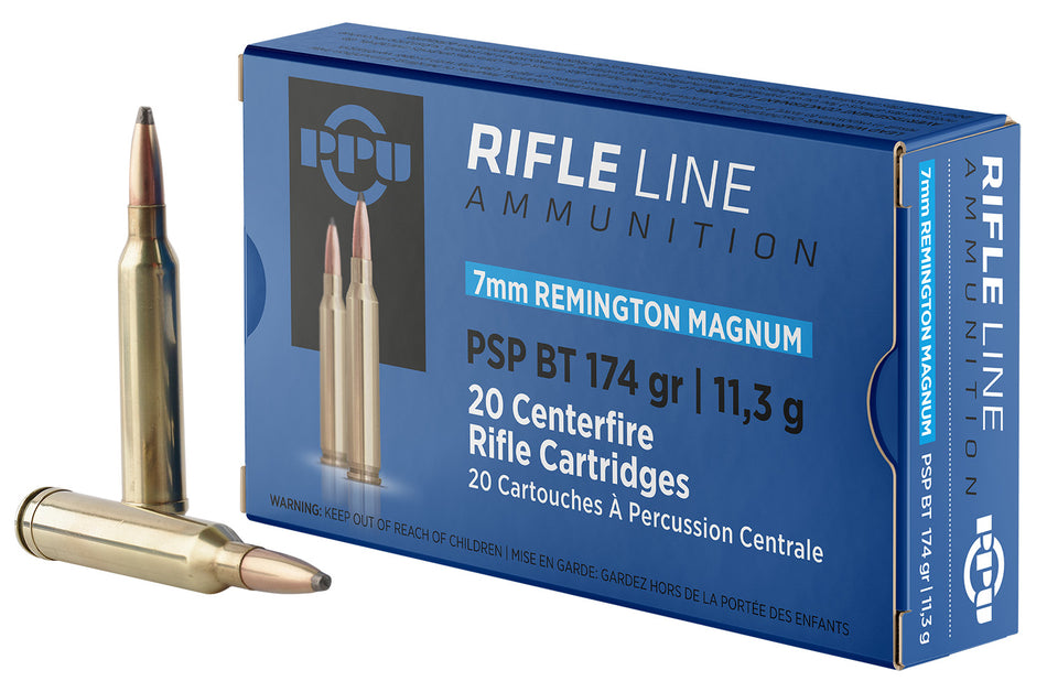 Prvi Partizan 7mm Remington Mag PP7RM2 8605003812685 Pointed Soft Point Boat Tail 174 Grain