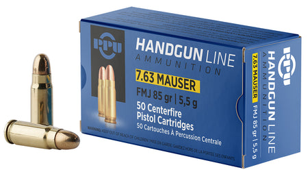 Prvi Partizan 7.63×25mm Mauser PPH763 8605003813217 Full Metal Jacket FMJ 85 Grain