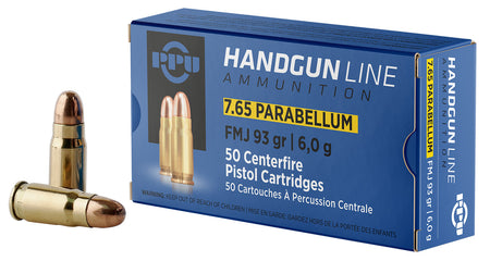 Prvi Partizan 7.65×21mm Parabellum PPH765P 8605003813231 Full Metal Jacket FMJ 93 Grain