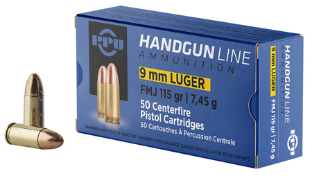 Prvi Partizan 9mm Luger/Parabellum PPH9F1 8605003811701 Full Metal Jacket FMJ 115 Grain