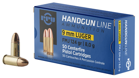 Prvi Partizan 9mm Luger/Parabellum PPH9F2 8605003813262 Full Metal Jacket FMJ 124 Grain