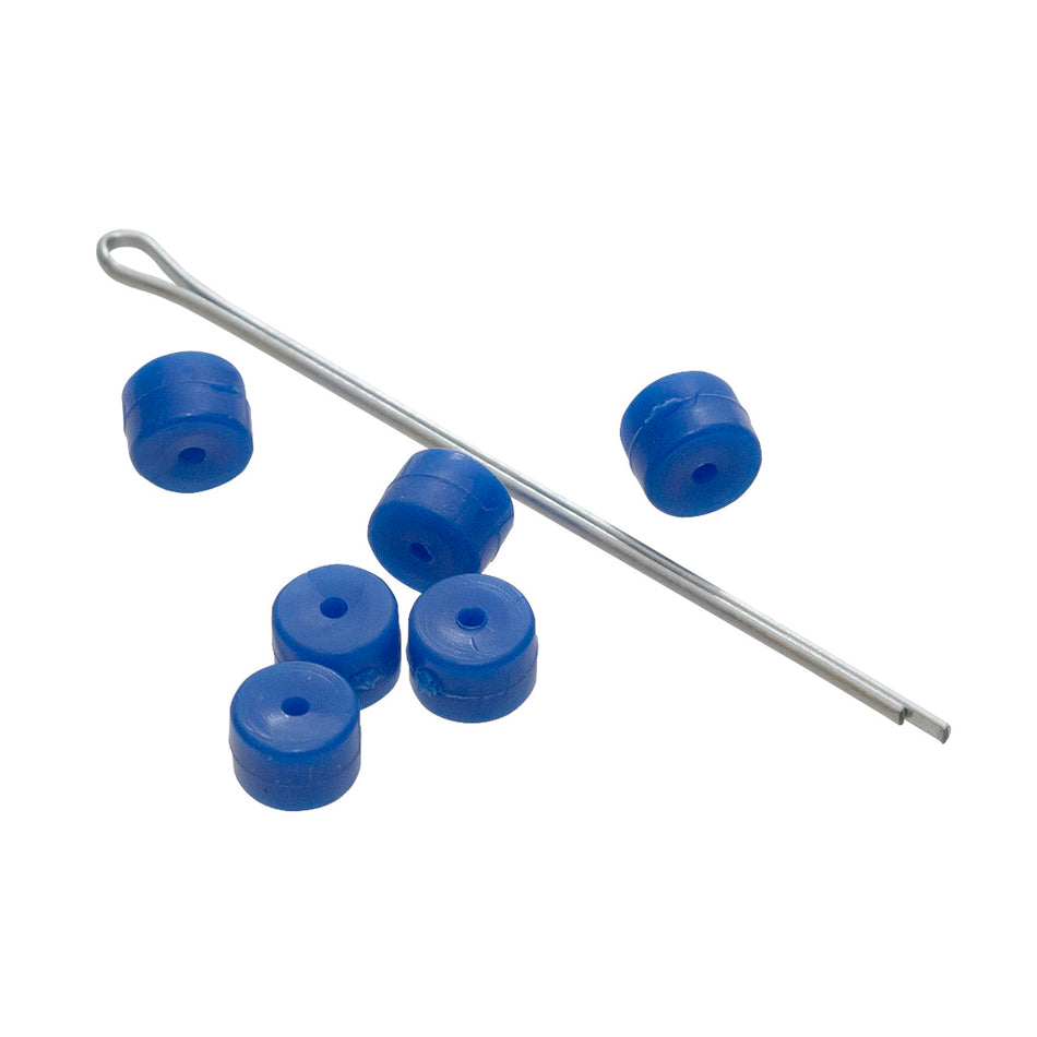 October Mountain Turbo Button 2.0 Blue Bowstring Speed Enhancer 5 pk.