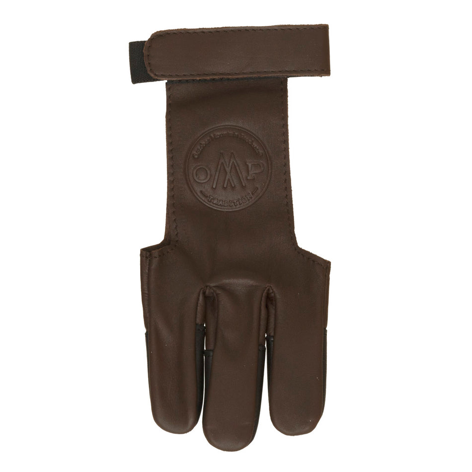 October Mountain Brown Leather Archery Shooters Glove X-Small