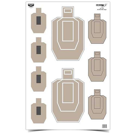 B/C EZE-Scorer 23"x35" Multi IPSC Practice Shooting Target 100-Pack