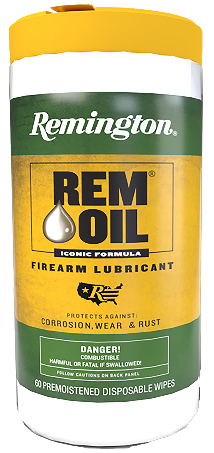 Remington Rem Oil Cleaning and Lubrication Wipes 60-Count Firearm Protection