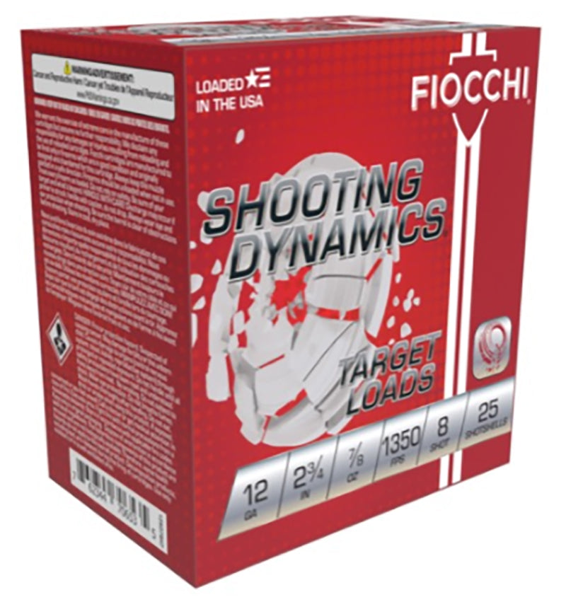 Fiocchi 12 Gauge Shotgun Shells  #8 7/8 oz 2.75 in