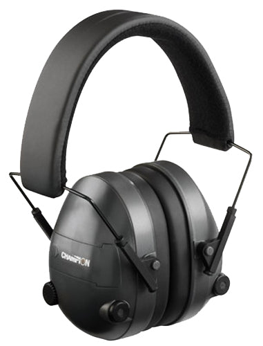 Champion 40974 Electronic Over-the-Head Shooting Earmuff 25 dB Black Adjustable