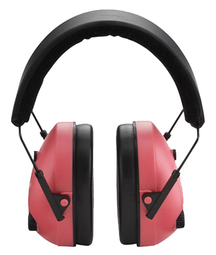 Champion 40975 Electronic Over-the-Head Shooting Earmuff 25 dB Pink/Black Collapsible