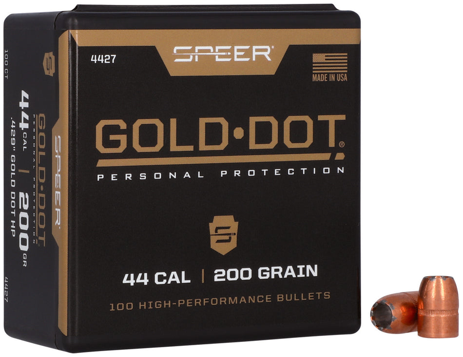Speer 4427 Gold Dot 44 Caliber 200 Grain Hollow Point Bullets Box of 50